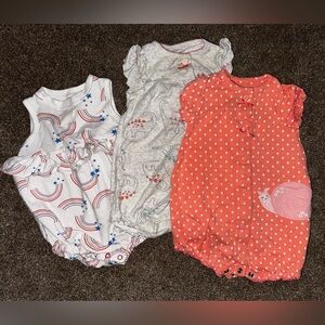 Baby girl summer romper bundle